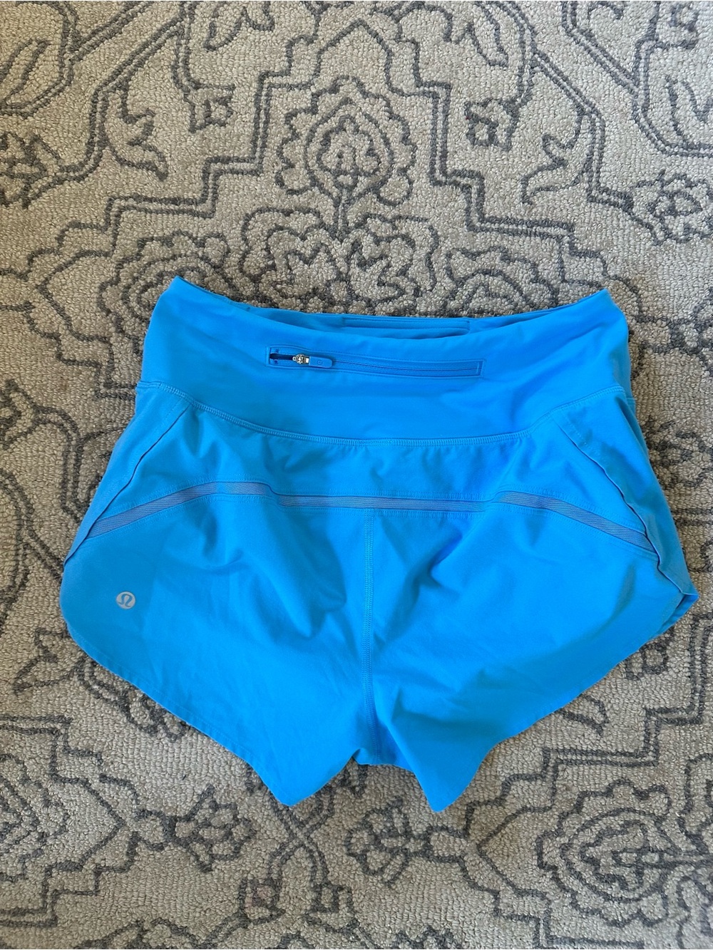 lululemon athletica Bright Blue Women's Athletic Shorts with Zip Pocket